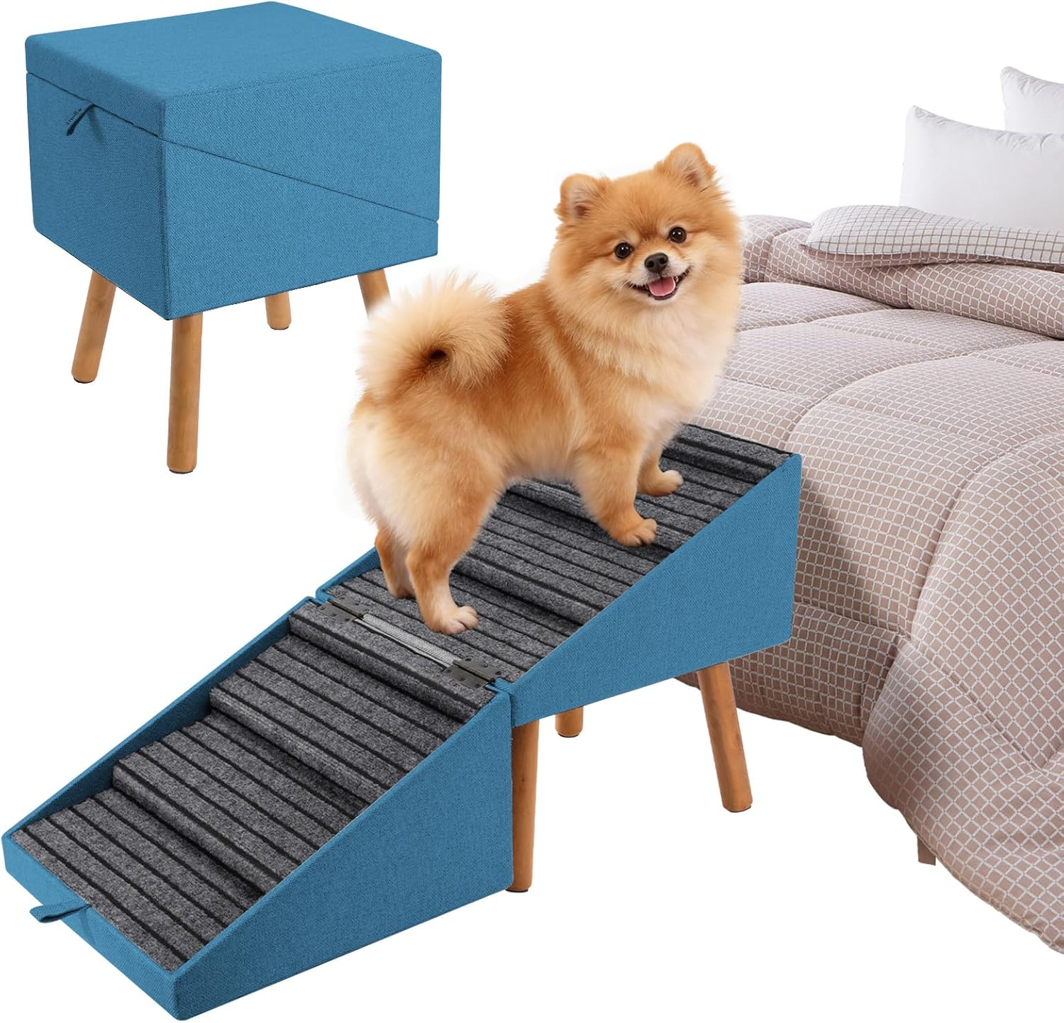 Foldable 2-in-1 Dog Ramp for Easy Storage & Use