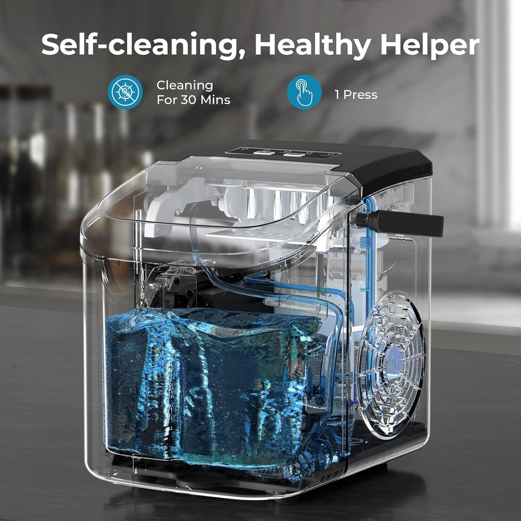 Countertop Ice Maker Machine – 26lb/Day, 2 Sizes of Ice Cubes ❄️